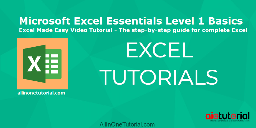 Microsoft Excel Essentials Level 1 Basics - Excel Made Easy Video Tutorial